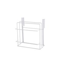 Storage Rack,Pinleg Kitchen Free Punch Wrought Iron Rack Household Shelf Rack Cabinet Wall Hanging Cutting Board Frame Free Punching Storage Strong Bearing Strength (White)