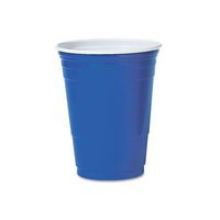 SOLO P16B Plastic Party Cold Cups, 16oz, Blue, 50/Bag, 20 Bags/Carton