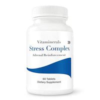 "VITAMINERALS 39 Stress Complex Adrenal Support Stress and Adrenal Support Complex 60 Count"