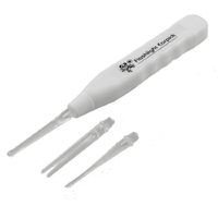 White Handle Flashlight EarPick Ear Wax Remover Tool Curette