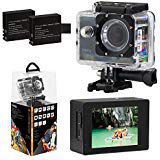 Extreme 4k Wi-Fi Action Camera Ultra HD 4k 30fps 2.7k 30fps 1080 60fps 720 90fps 170° Wide Angle Waterproof Camcorder 16MP Photos w/ 2 Batteries by Frisby