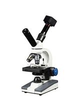 Vision Scientific VME0018-ST-LD-2NS Dual View Elementary Level Compound Microscope, 10x WF & 25x WF Eyepiece, 40x-1000x Magnification, LED Illumination, Mechanical Stage, 2 MP Digital Eyepiece Camera