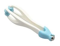 2-in-1 SinLoon Finger Massager Hand Handheld Steel Ball Run Blood Circulation Tool Stress Relief Plastic Care Relax Double Rubber Roller Massage (Blue)