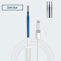 JM-D iPhone Ear Endoscope WiFi Safe Earwax Cleaner Earpick Tool with 1.3 Megapixels IP67 Waterproof 6 LED Lights for iPhone iOS Android Windows Mac,Blue