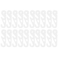 Moxiu Multifunction Plastic Hook Adjustable Buckle Extension Buckle - Relax Your Ears - Reducing Ear Pain (White - 20PC)