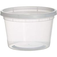 Plastic Containers for Lunch/Medium Food Containers with Lids, Leak Proof, Microwavable And Dishwasher Safe, 16 Ounce, 36 Pack