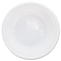 Solo 5BWWF Plastic Bowls, 5-6 Ounces, White, Round, 125/Pack
