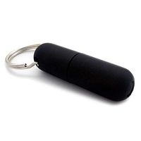 Plastic Cigar Punch Keychain Rubber Coated Blade Draw Hole with 8 mm Hole Black