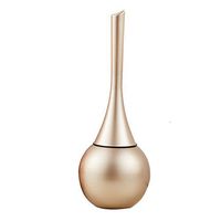 Ronghai Modern Toilet Brush & Holder, Stainless Steel Bowl Base ABS Handle Detachable Toilet Cleaning Set (Champagne Gold)