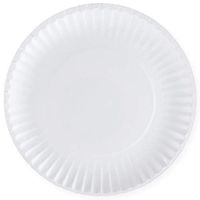 [200 Pack] Disposable White Uncoated Paper Plates, 9 Inch Large