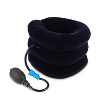 Cervical Neck Traction Travel Pillow Device - Inflatable & Adjustable Neck Stretcher Collar Device - Promotes Better Posture and Provides Pain Relief (Blue)