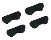 VSUDO 2 Pairs Suede Leather Heel Liners Inserts, Heel Cushions Pads for Loose Shoes, Heel Grips for Improve Shoe Fit and Comfort [2 Pairs-Black-Suede Leather]
