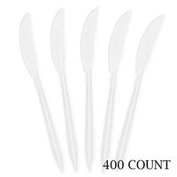 Plasticpro Cutlery 400 Mediumweight White Disposable Plastic Knives