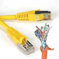 7Ft Cat.5E Shielded Patch Cable Molded Yellow