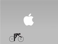Stick Figure Cycling Vinyl Macbook / Laptop Decal Sticker Graphic