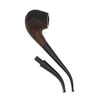 Black and Ebony Pipe - Double Bucket Handle - one Long one Short (Pattern)