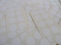 Pack of 120, 22mm (0.88 inch) Round Circular , White Paper Labels , Permanent Adhesive Circle Stickers , Plain Multi Purpose Sticky dot Labels
