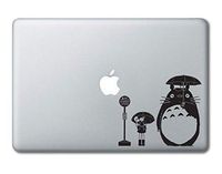 Totoro Waiting for the Bus Printed Clear Vinyl Decal Sticker Compatible with Apple MacBook Pro Air 11" 12" 13" 15" All Years Laptop Trackpad Keyboard (15" Macbook (All Models))