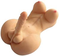 HaiBaoBao 6.3KG/13.9lb 3D Live Séxy Dolly Women Female Torso Full Body Lifesize Women Torso Double Holes Big A-s-s TPE Silicone Gāy Toy Realistic Body Six Dôlls Male Toys Gifts for Men