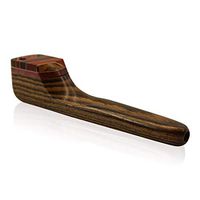 6" Sculpted Wooden Smoking Pipe (Made in America from Exotic Hardwoods)