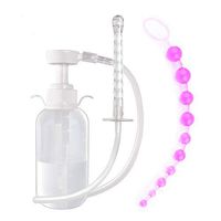 Reusable Vaginal Cleansing System Excellent Enema Douche Pump Bottle for Family - FDA Approved, Non-Toxic, 100% Safe, 300ml Capacity - Free 1 Pcs Colorful Fun Beads
