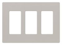 Lutron SC-3-TP Claro Three-gang Wallplate Taupe