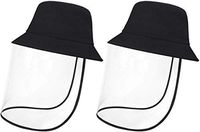 2 Pack Protective Face Shield Removable Fisherman Hat Anti Spitting UV for Adults