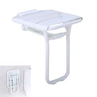 armrest Load-Bearing 250kg Bathroom Folding Seat, Folding Shower Seat Waterproof and Rust-Proof, Wall-Mounted Shower Seat Stainless Steel Base Inlaid Aviation Panel for Adults, The Elderly, Bathtub.