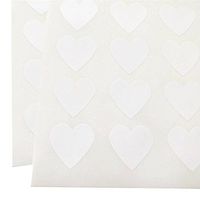 White Heart Stickers by Once Upon Supplies, Heart Shape Labels for Labeling and Decorating Wedding, Bridal Shower and Birthday Party Favors and Sealing Envelopes, 48 Stickers