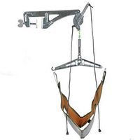 HFJKD Neck Cervical Traction Device, Adjustable Over Door Cervical Traction Neck Brace Fixation Gear Correction Stretcher Pain Relief