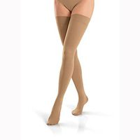 Jobst 1142-Relief Sock Relief 30-40 mmHg Closed Toe Thigh High Support Sock with Silicone Top Band Size: Small, Color: Beige