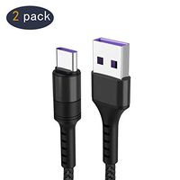 JIELI USB-C Cable USB C Charger Type C Fast Charging Nylon Braided 2 Pack Compatible for Samsung Galaxy S9 S8 S10 Plus Note 9 8, Nintendo Switch, GoPro Hero 7 6 5, LG G8 G7 V40 V20 V30 G6 (3FT)