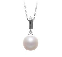 Aoife White 10-11mm AAAA Quality Freshwater 925 Sterling Silver Cultured Pearl Pendant For Women