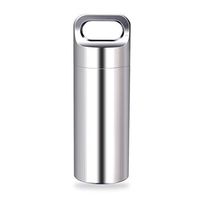 WSTA Keychain Pill Holder Container,Portable Small Titanium Waterproof Pill Box Case for Travel Outdoor Purse Pocket