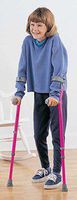 Walk-Easy Forearm Crutches. Size Adult, Color Black/Grey, Cuff Diam. 4&quot, Floor to Grip 28&quot-