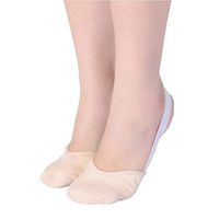 SUPVOX 1 Pair Ballet Soles Half Toe Shoe Sole Sock for Ballet Dancers and Rhythmic Gymnastic Competition Size XL (Skin Color)