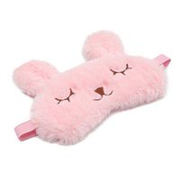 Funbase Cute Rabbit Eye Mask Soft Plush Sleep Mask Blindfold Eye Cover for Kids Girls Women