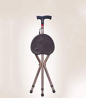 YFJL Best Health Cane Stool Golf Walking Seats Elderly Cane Chair Non-Slip Cane Stool Chair Light Three-Legged Belt Folding Multi-Function Telescopic Elderly Handcuffs