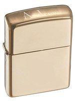 Personalized High Polish Brass Zippo Lighter with Laser Engraving Free Engraving on Lid