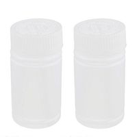 uxcell Plastic Medicine Bottle Pill Box Chemical Reagent Container 2pcs White