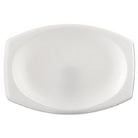 Foam Dinnerware, Oval Platter, 6 3/4" x 9 4/5", White, 125/Pack, 4 Packs/Carton, Sold as 1 Carton