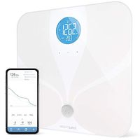 WiFi Smart Connected Body Fat Bathroom Scale by Weight Gurus (2019 Update) Backlit LCD, ITO Conductive Surface Tech, Accurate Precision Health Alerts, Measurements, and Monitoring (WiFi 2019)