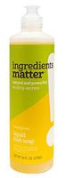 Ingredients Matter Liquid Dish Soap, Lemongrass, 16 fl oz/Natural, Detergent-Free, Biodegradable