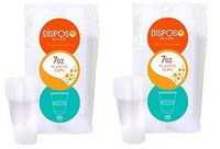 Disposoware D7OZPPC1200 7oz. PP Plastic Cups, 100/Bag, 12 Bags/Case (Case of 1200) (2)