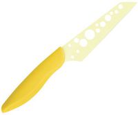 Kai Pure Komachi 2 Cheese Knife, 4.5 Inch Blade with Yellow Rubber Handle, AB5073