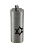 Zeckos Star of David Stainless Steel Chamber Keepsake Pendant/Pill Vial