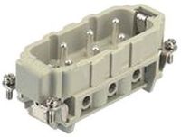 HARTING 09 31 006 2601 RECTANGULAR HAN INSERT, PLUG, 6WAY SCREW
