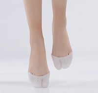 1 Pairs One Size Gel Toe Cap Protector - Forefoot Cushioning - Big Toe Protection -Prevent Calluses and Blisters Soft Silicone Gel Pointe Ballet Dance Shoe Toe Pads Toe Protector with Breathable Hole