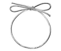 Stretch Loops for Crafts and Easy Gift-Wrapping (8 INCHES, Silver)