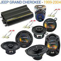 Compatible with Jeep Grand Cherokee 99-04 OEM Speaker Replacement Harmony Upgrade & CXA300.4 Amp (Renewed)